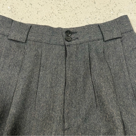 Vintage 100% Pure Wool Giorgio Sant Angelo "Collectible Gold" Charcoal Pants - Picture 6 of 11